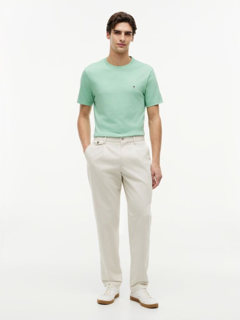 Green Flag Embroidery T-Shirt  Men