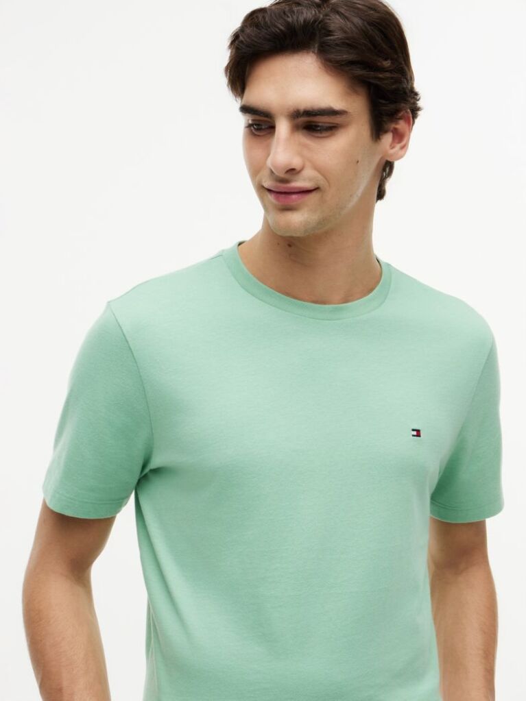 Green Flag Embroidery T-Shirt  Men