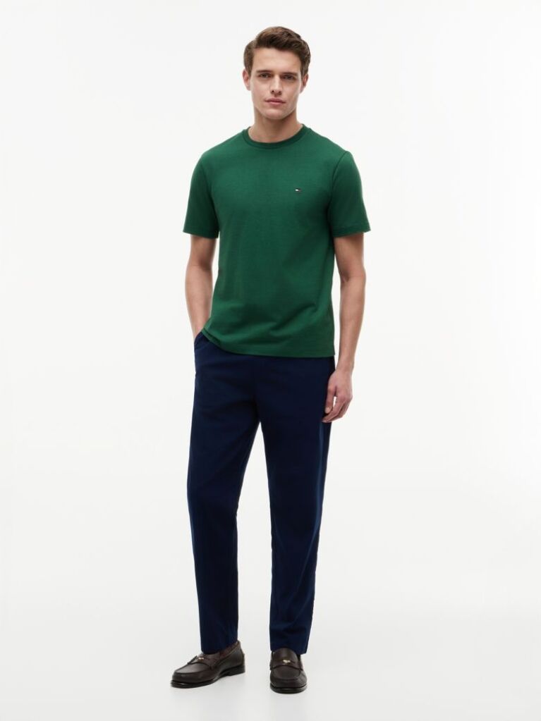 Green Flag Embroidery T-Shirt  Men