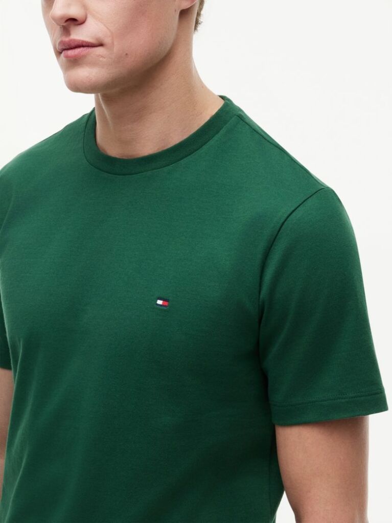 Green Flag Embroidery T-Shirt  Men