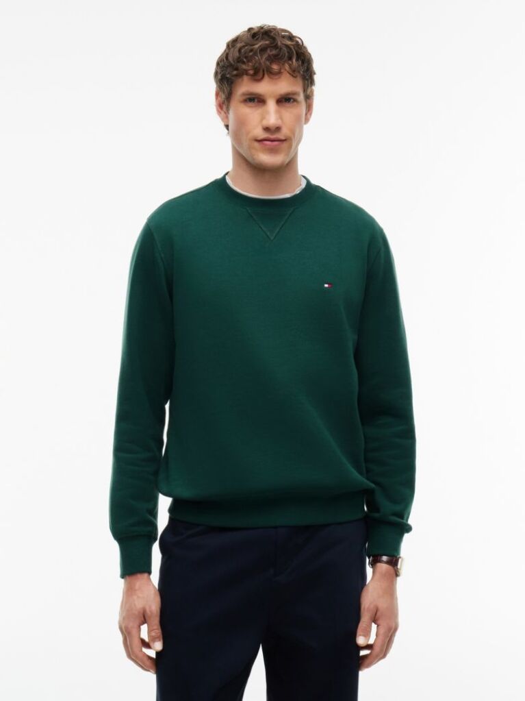 Green Essential Fleece Sweatshirt  Men
