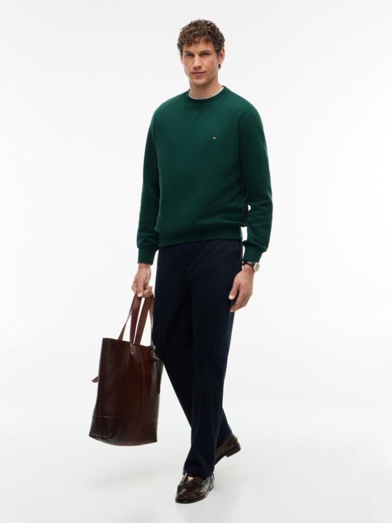 Green Essential Fleece Sweatshirt  Men