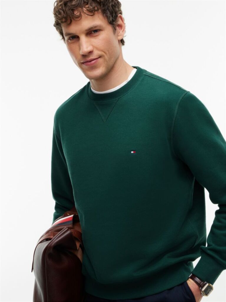 Green Essential Fleece Sweatshirt  Men