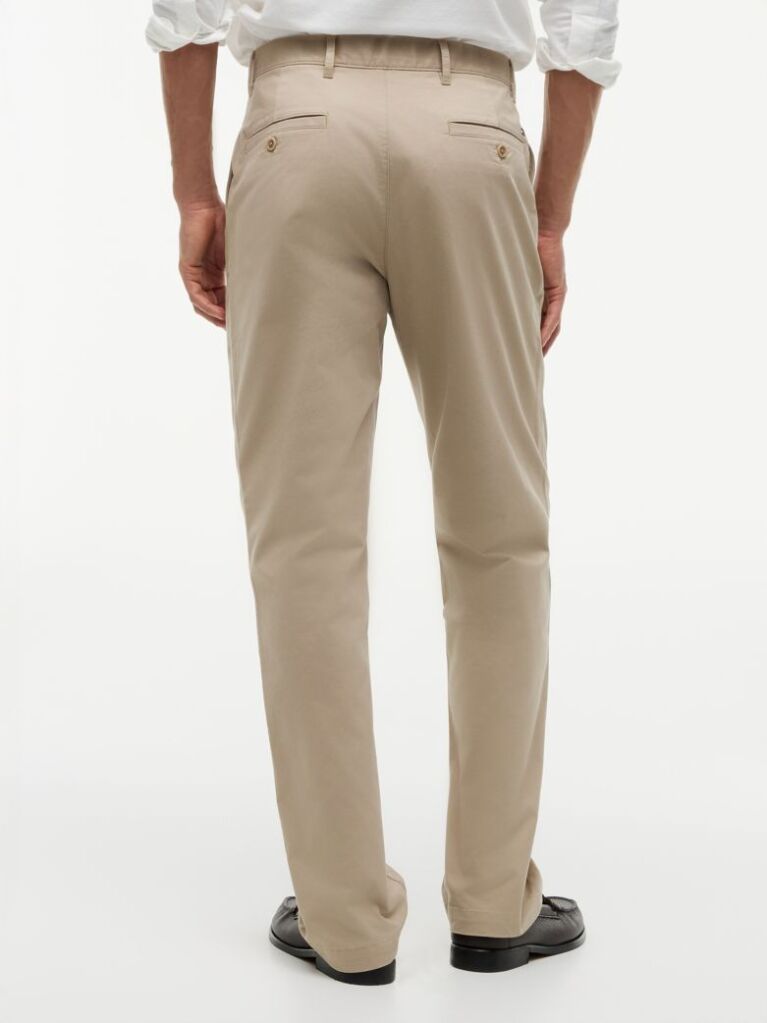 Beige Mercer Twill Flag Embroidery Regular Chinos  Men