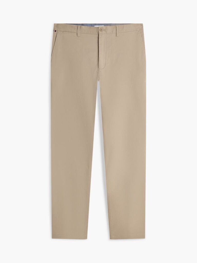 Beige Mercer Twill Flag Embroidery Regular Chinos  Men