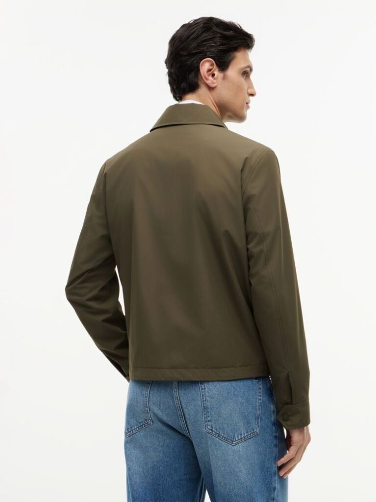 Green Packable Water Repellent Zip-Thru Ivy Jacket  Men