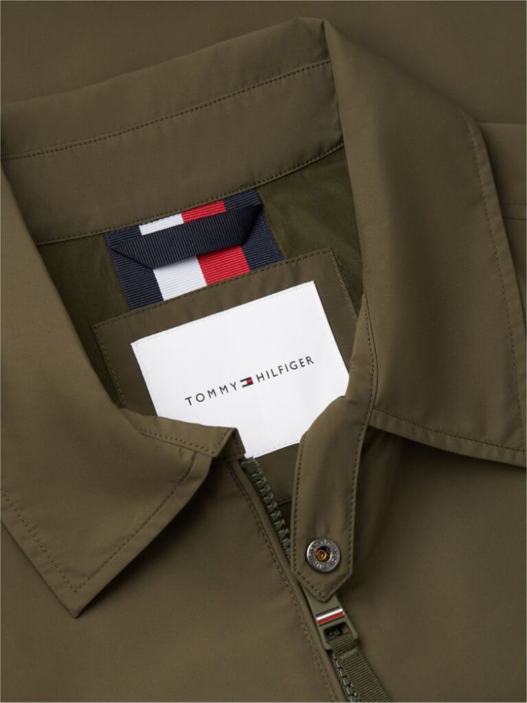 Green Packable Water Repellent Zip-Thru Ivy Jacket  Men