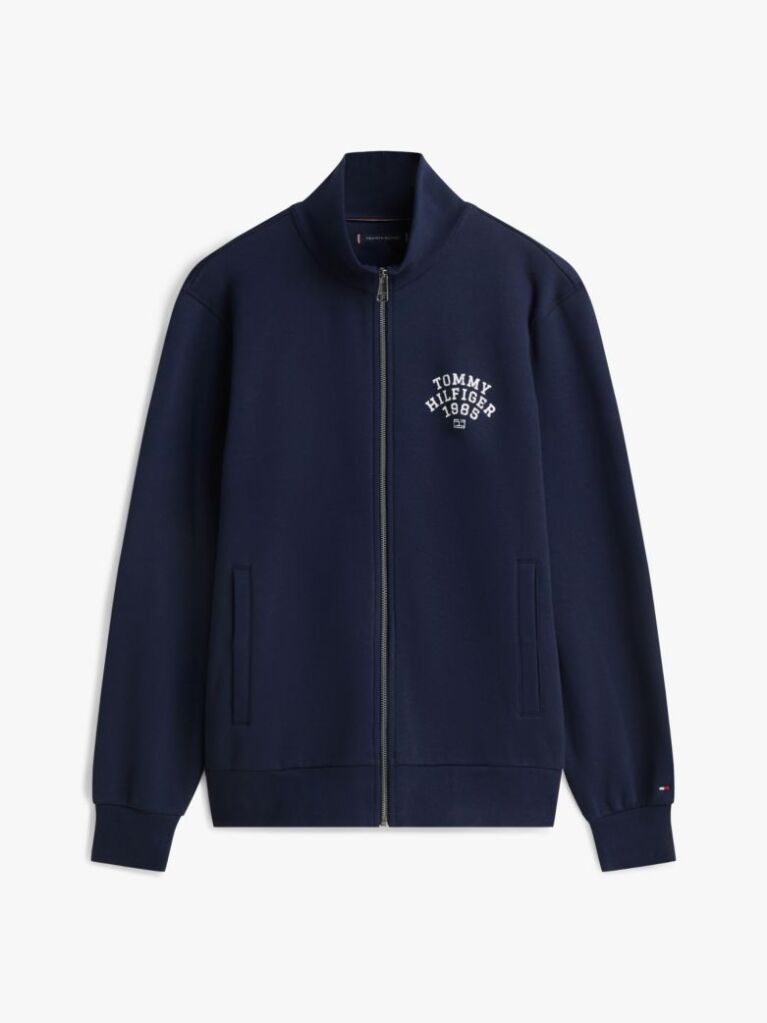 Blue Stand-Up Collar Track Jacket  Men