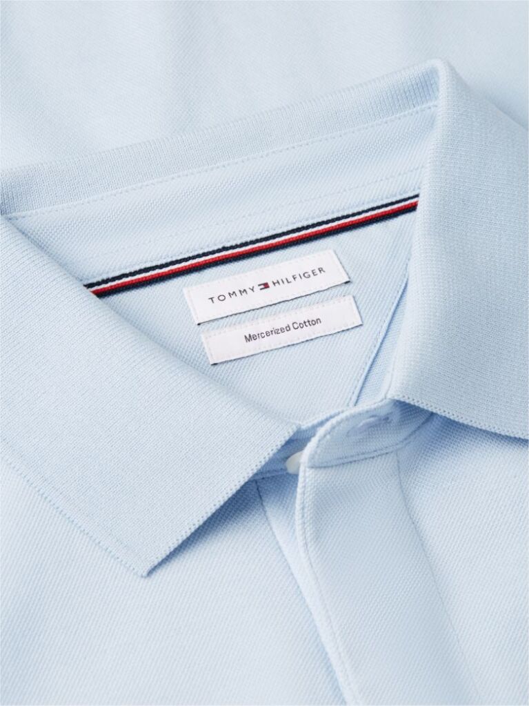 Blue Regular Fit Concealed Placket Polo Shirt  Men