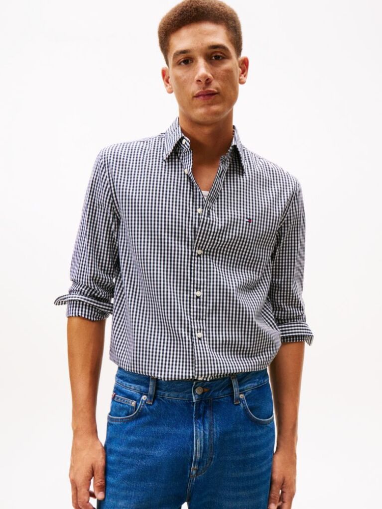 Multi TH Flex Regular Fit Gingham Shirt  Men