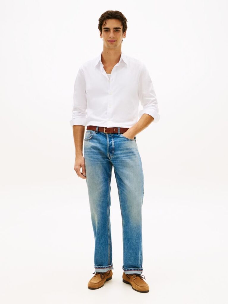 White Smart Casual TH Flex Regular Fit Shirt  Men