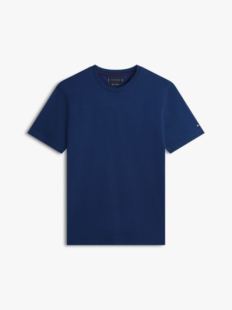 Μπλε Smart Casual T-Shirt Με Κλασική Λαιμόκοψη  Άνδρες