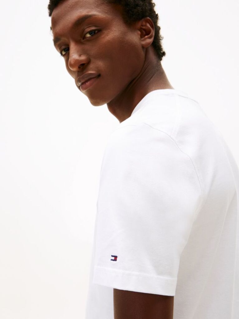 White Smart Casual Crew Neck T-Shirt  Men