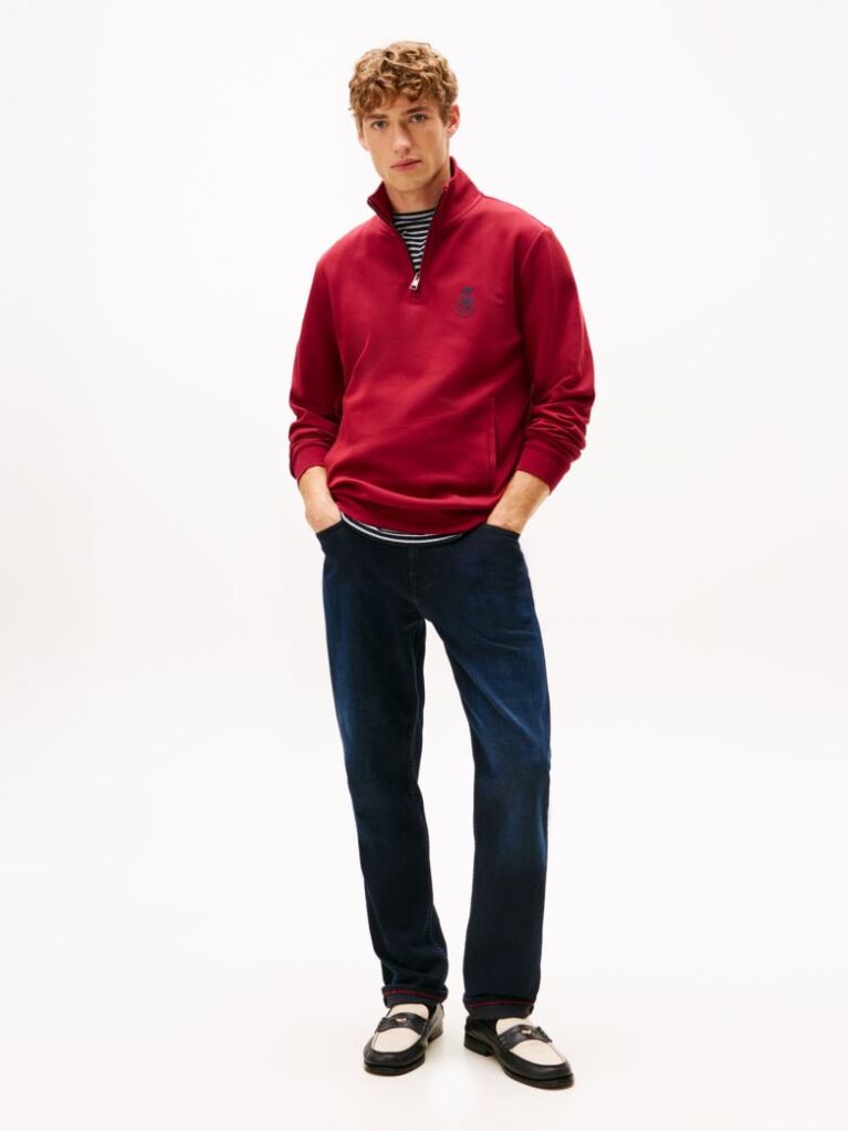 Blue Denton Straight Leg Jeans  Men