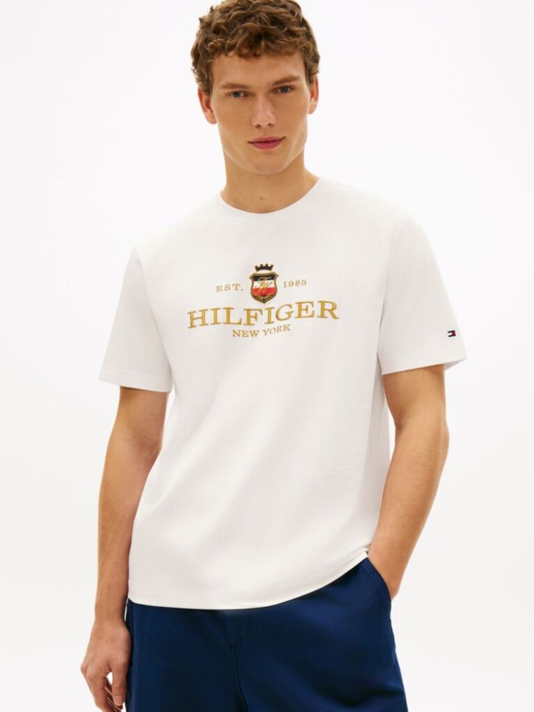 White This T-shirt is designed to perform on sunny days, crafted from a premium stretch Pima cotton.  Men