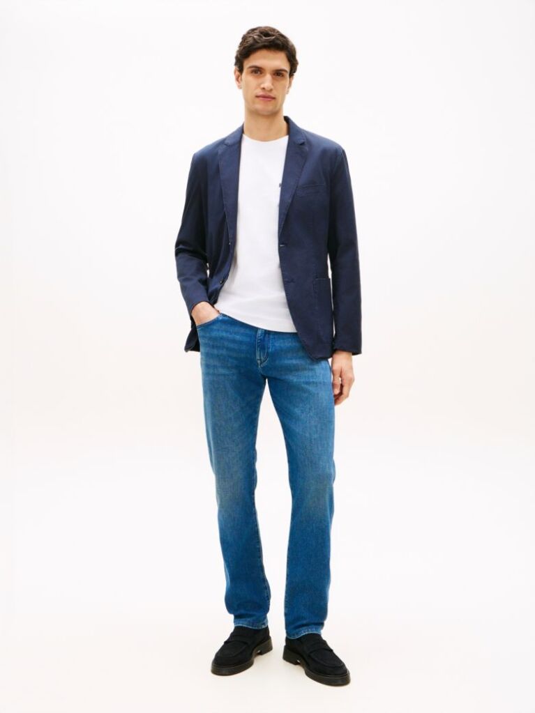 Blue Denton Slim Straight Leg Jeans  Men