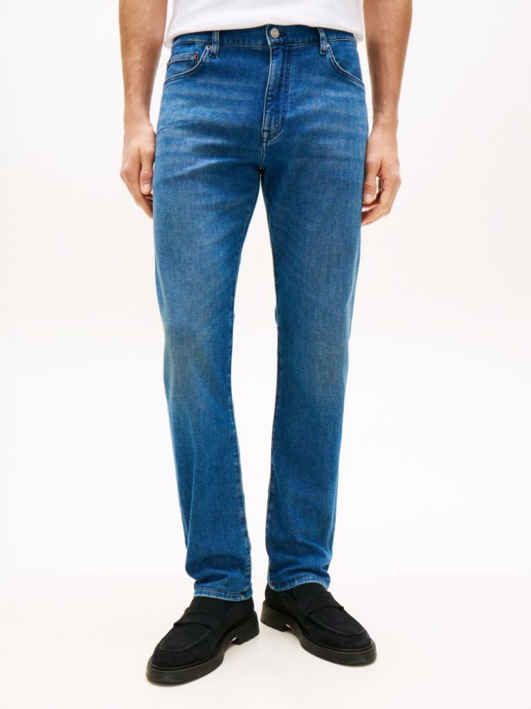 Blue Denton Slim Straight Leg Jeans  Men