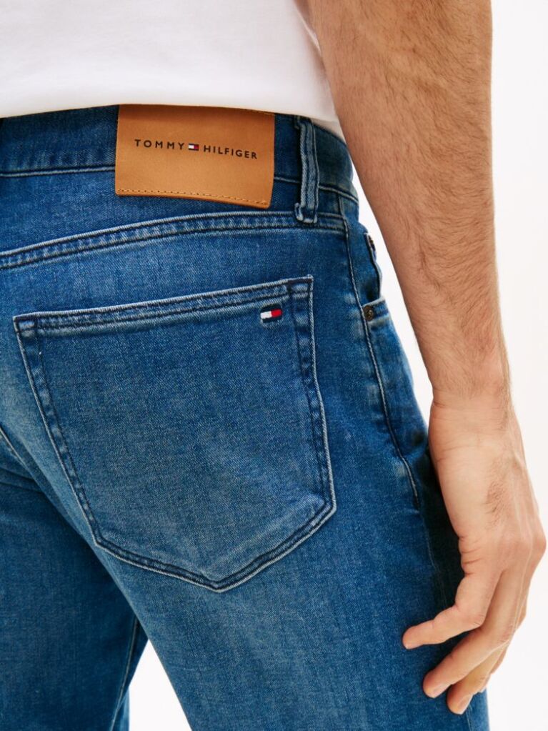 Blue Denton Slim Straight Leg Jeans  Men
