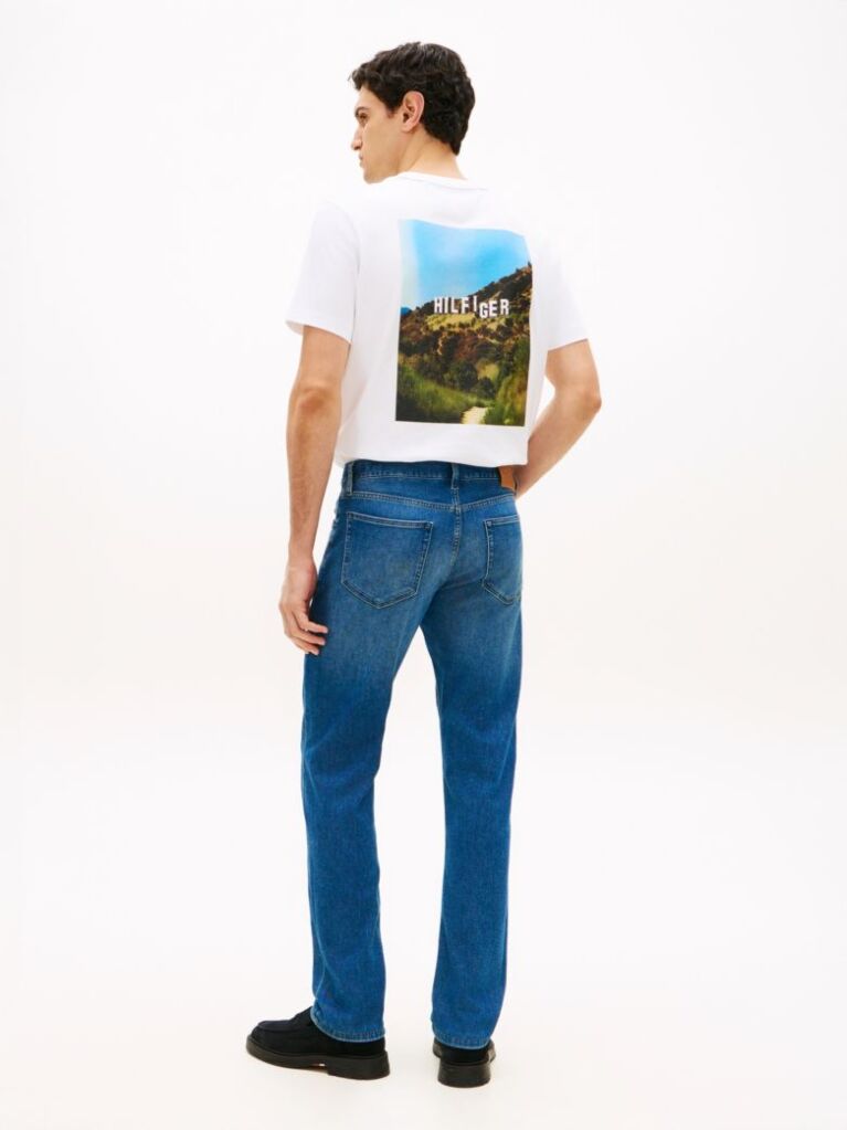 Blue Denton Slim Straight Leg Jeans  Men