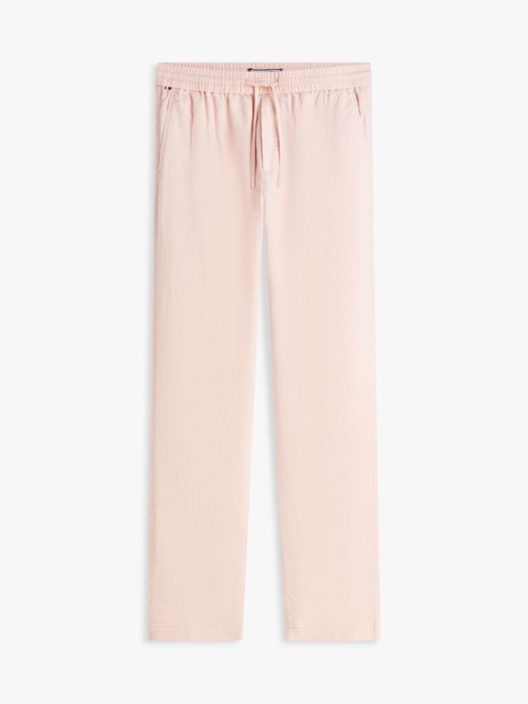 Ροζ Harlem Παντελόνι Chinos Λινό Σε Tapered Γραμμή  Άνδρες