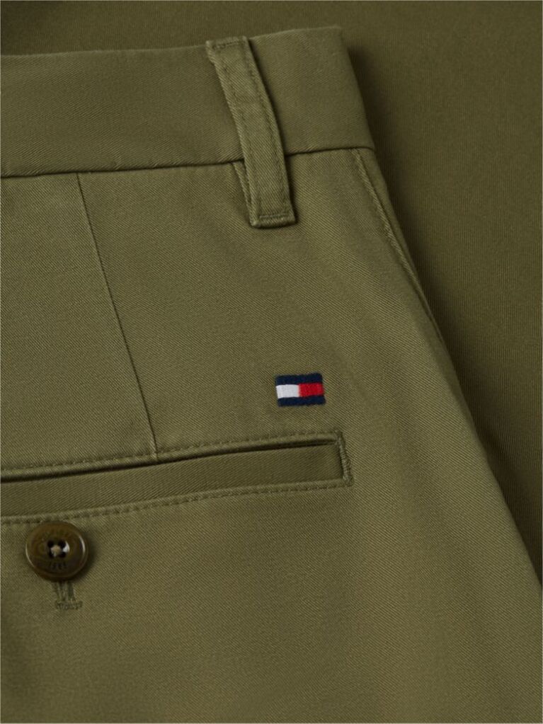 Green Denton Twill Slim 9.5" Inseam Bermuda Shorts  Men