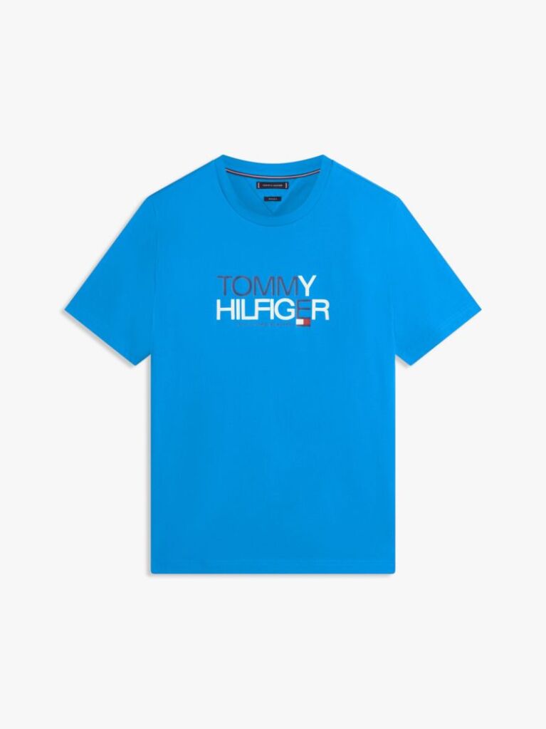 Blue Logo Jersey Crew Neck T-Shirt  Men