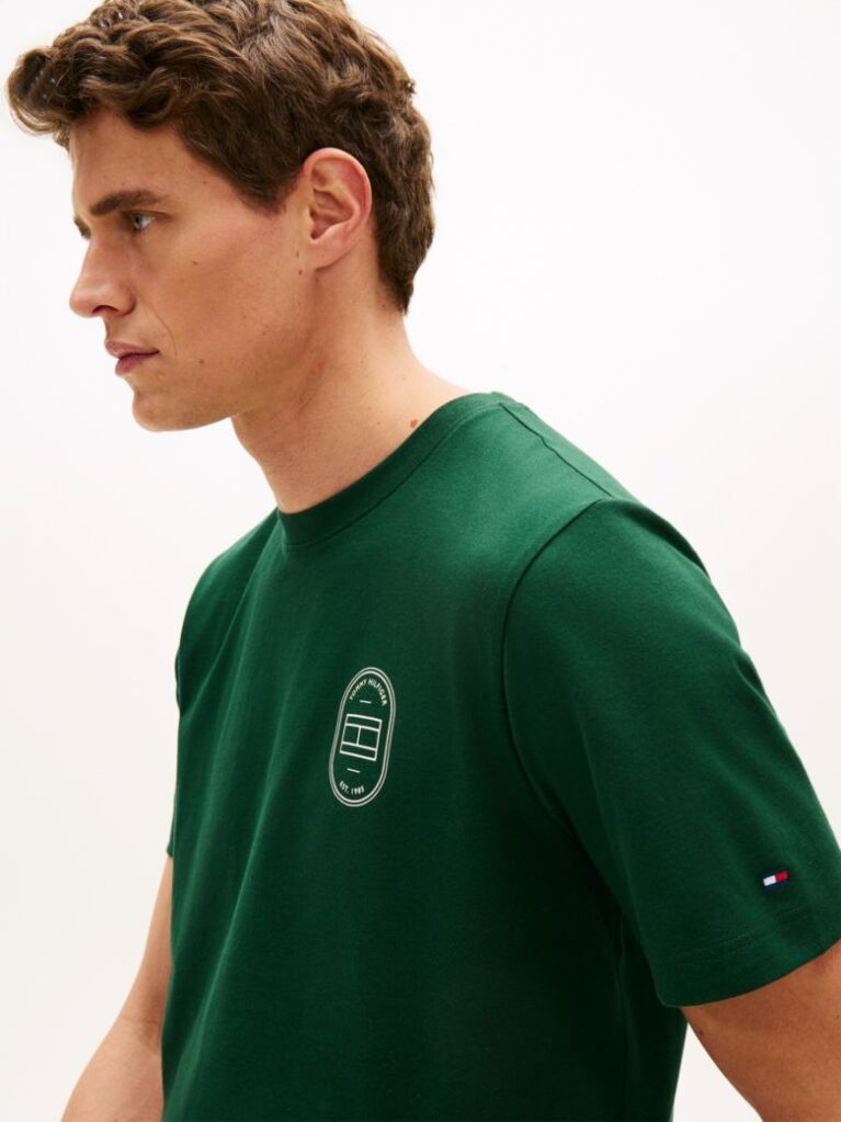 Green Logo Crew Neck T-Shirt  Men