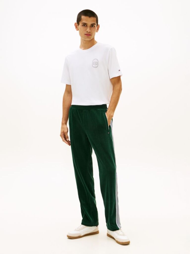 White Logo Crew Neck T-Shirt  Men