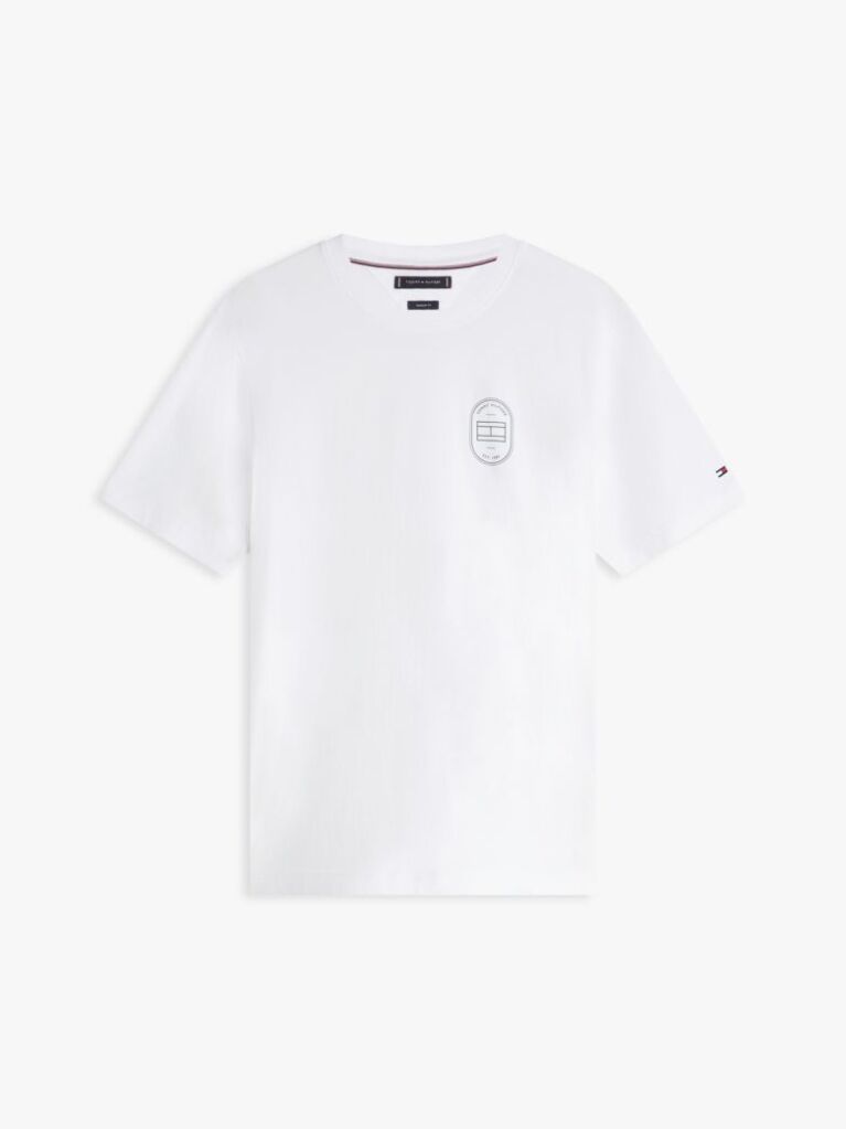 White Logo Crew Neck T-Shirt  Men