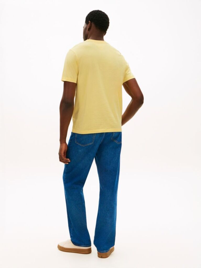 Yellow Logo Crew Neck T-Shirt  Men