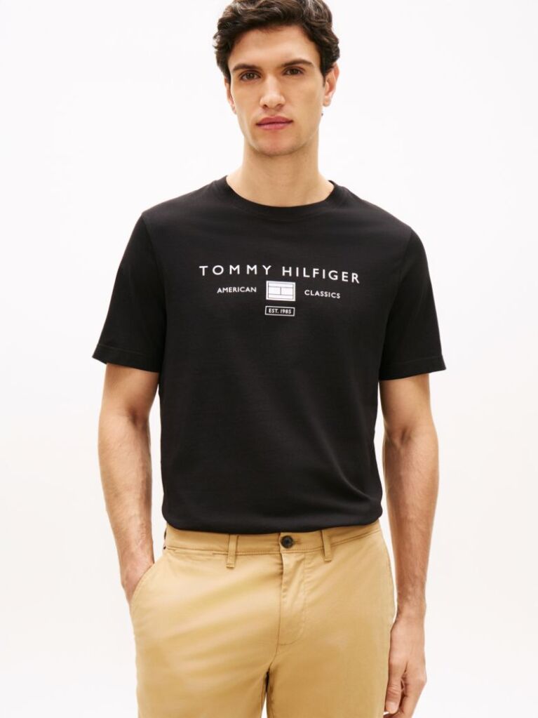 Black Jersey Logo T-Shirt  Men