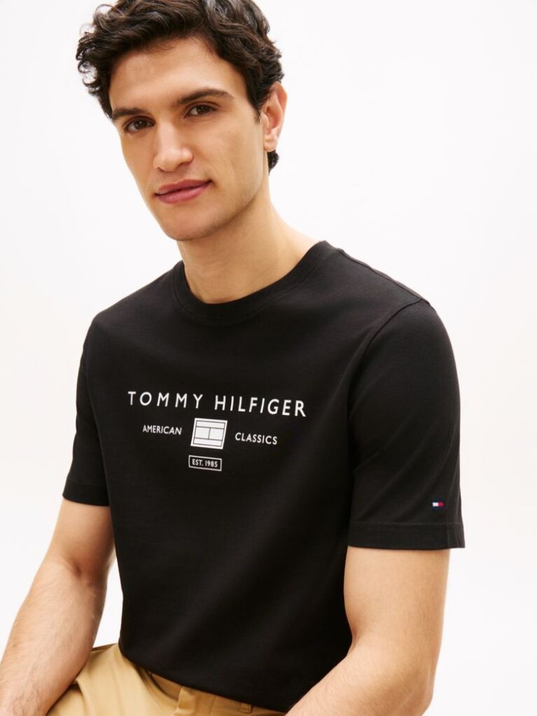 Black Jersey Logo T-Shirt  Men