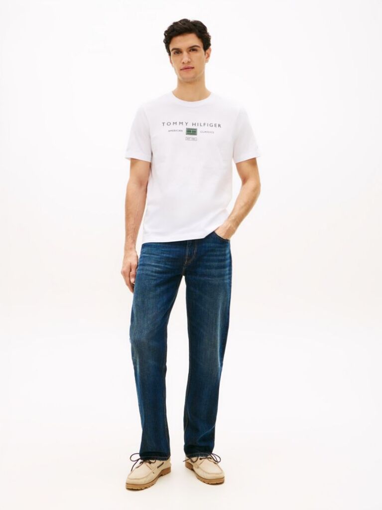 Άσπρο T-Shirt Με Λογότυπο  Άνδρες