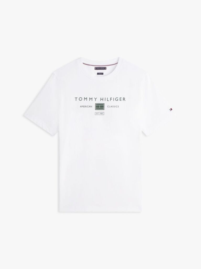 Άσπρο T-Shirt Με Λογότυπο  Άνδρες