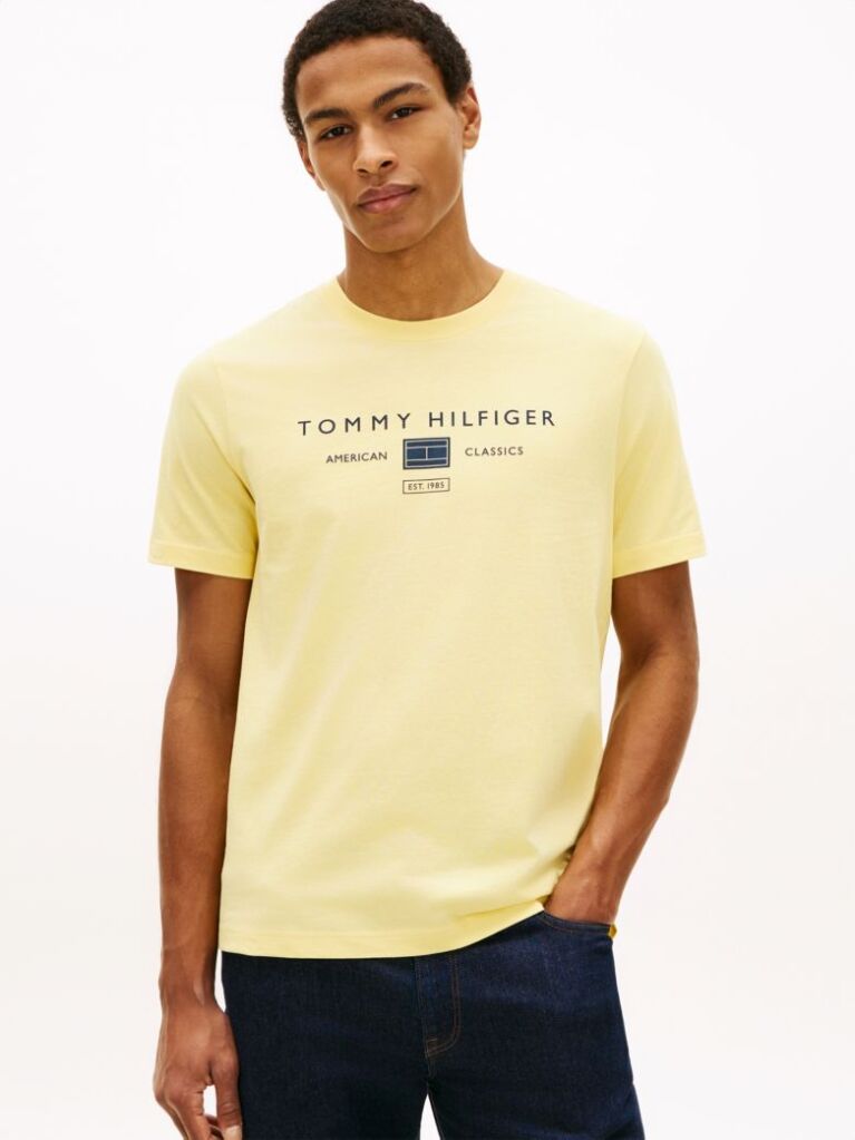 Κίτρινο T-Shirt Με Λογότυπο  Άνδρες