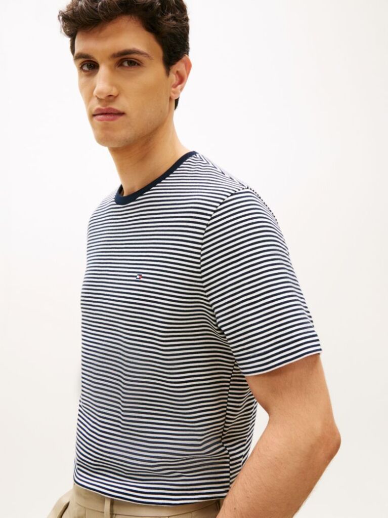 Multi Ριγέ T-Shirt Σε Κανονική Γραμμή Με Κλασική Λαιμόκοψη  Άνδρες