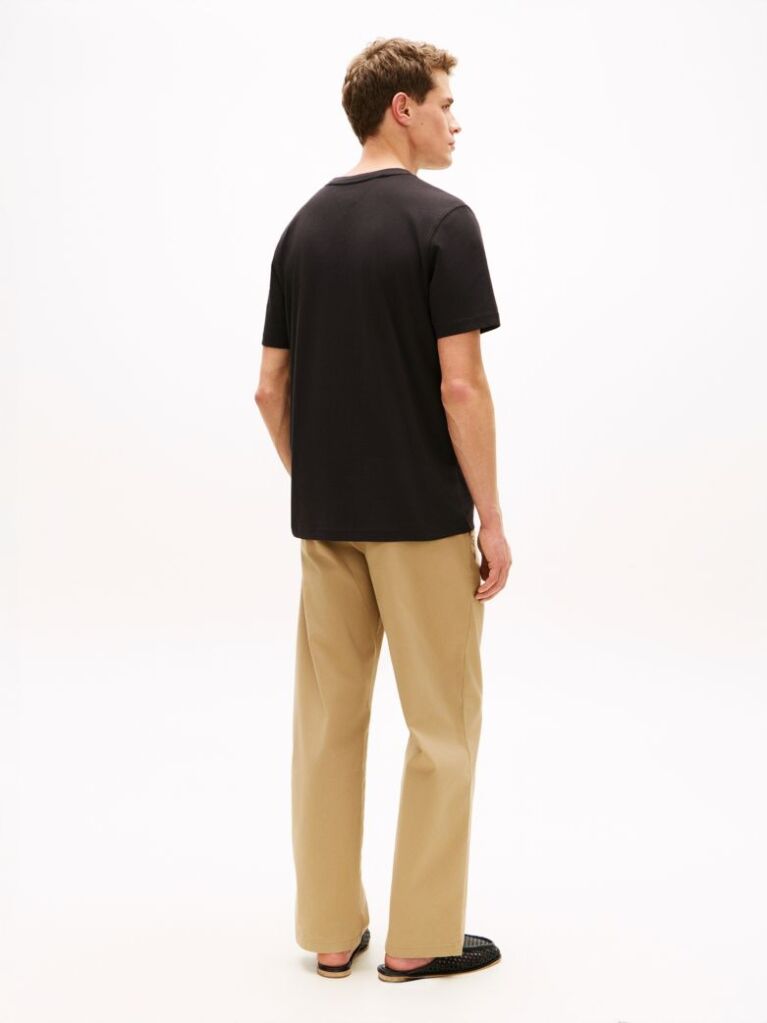 Black Logo Graphic Crew Neck T-Shirt  Men