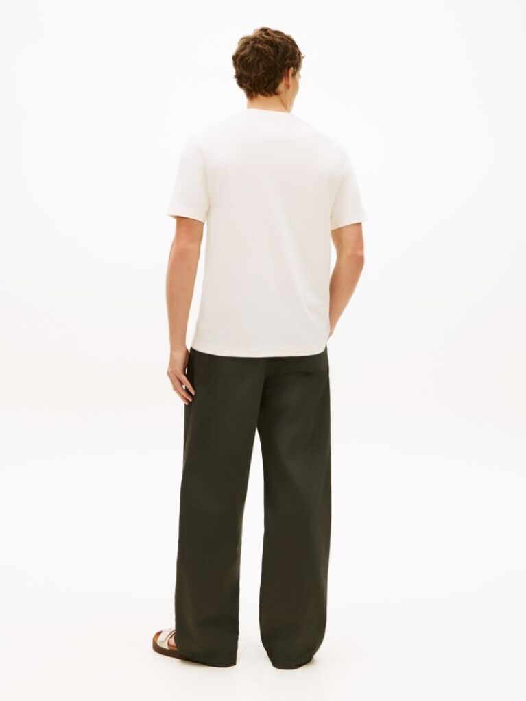 Μπεζ T-Shirt Με Tonal Κεντητό Λογότυπο Και Κλασική Λαιμόκοψη  Άνδρες