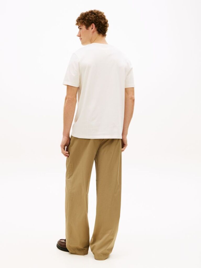 Beige Heritage Logo Jersey Crew Neck T-Shirt  Men