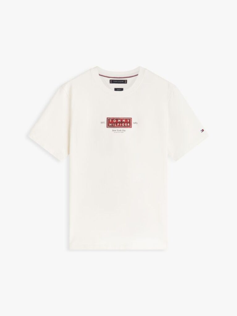 Beige Heritage Logo Jersey Crew Neck T-Shirt  Men