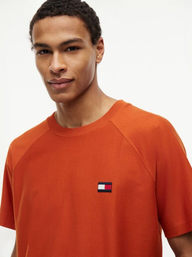 Orange Flag Raglan Sleeve Relaxed Jersey T-Shirt  Men