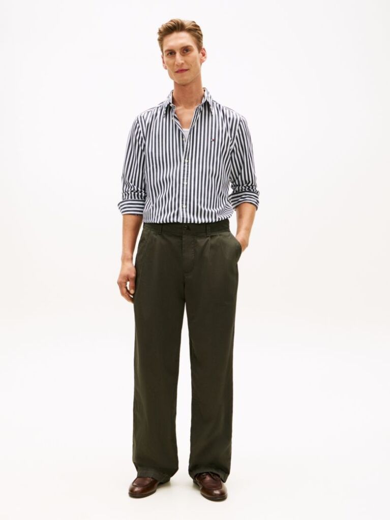 Multi TH Flex Regular Fit Stripe Poplin Shirt  Men