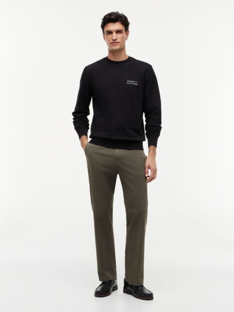 Black Logo Embroidery Terry Sweatshirt  Men