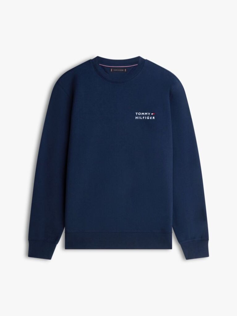 Blue Logo Embroidery Terry Sweatshirt  Men