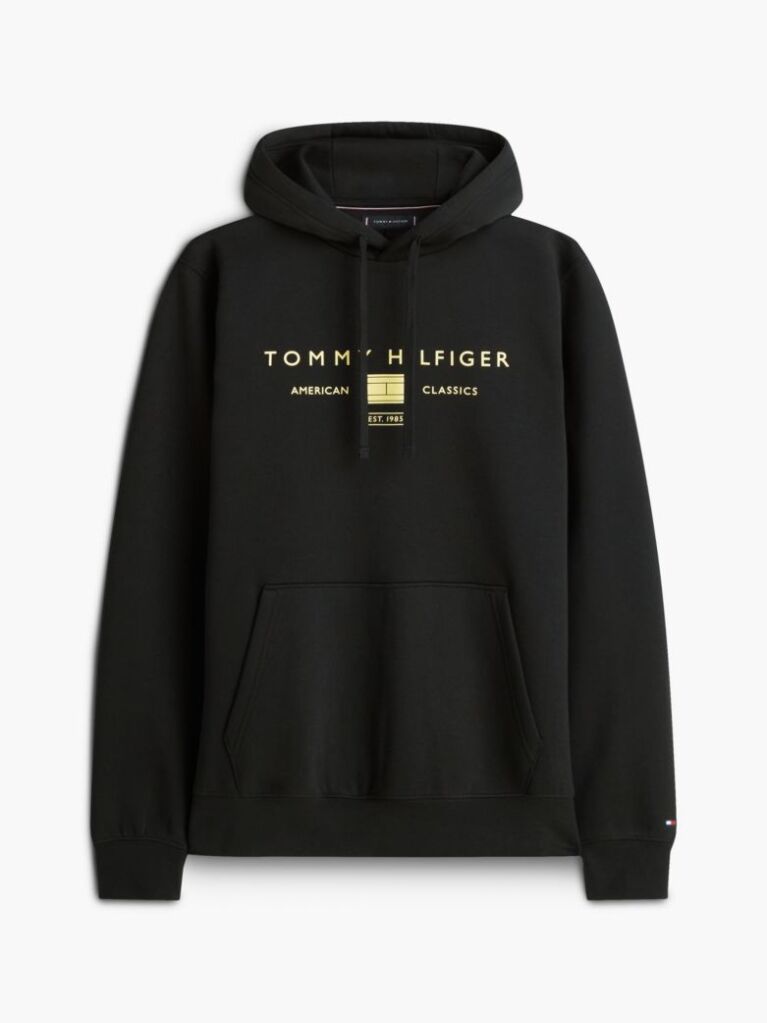 Μαύρο Hoody Με Λογότυπο  Άνδρες