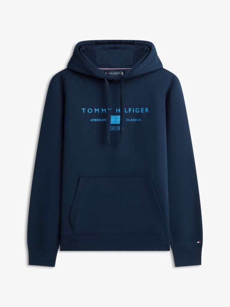 Μπλε Hoody Με Λογότυπο  Άνδρες