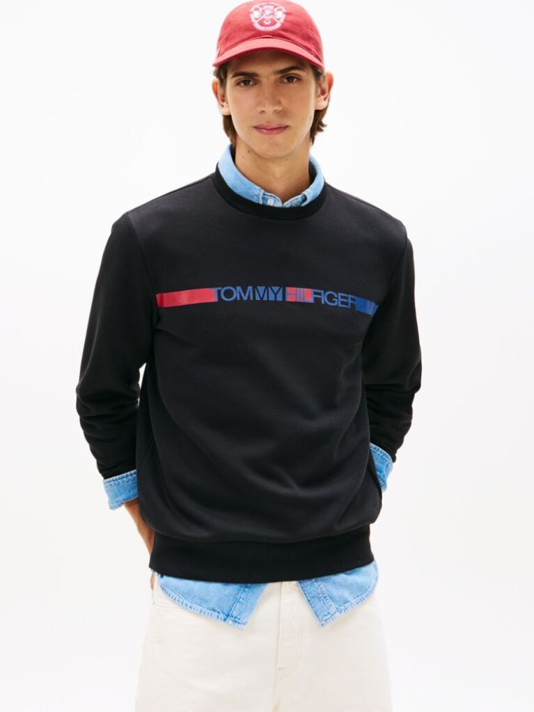 Black Logo Terry Sweatshirt  Men