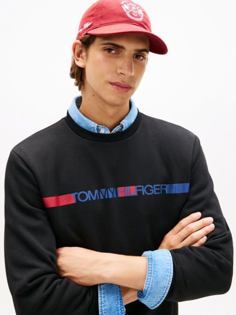 Black Logo Terry Sweatshirt  Men