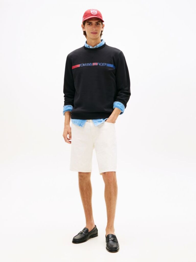 Black Logo Terry Sweatshirt  Men