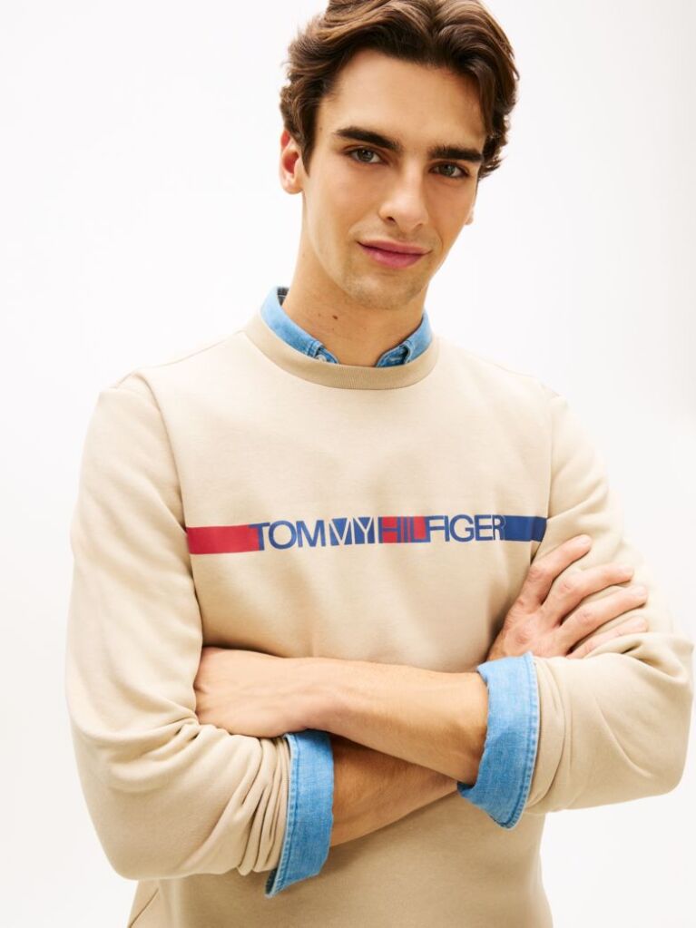 Beige Logo Terry Sweatshirt  Men